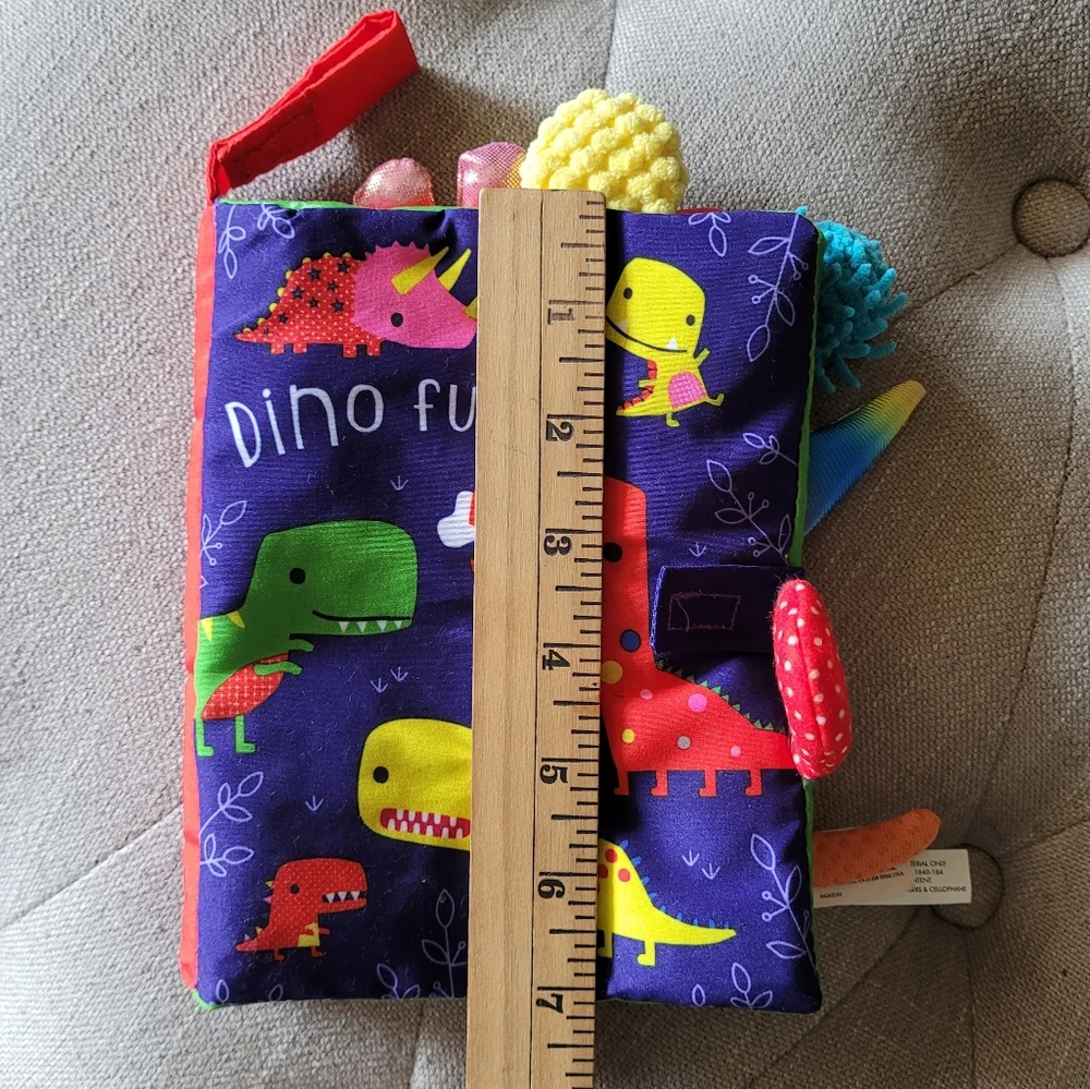 Sensory Snuggables Dino Fun‎ Make Believe Ideas Baby Crinkle Book Toy Sensory